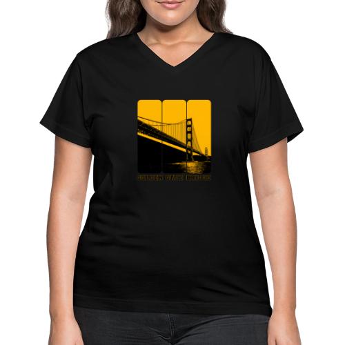 Golden Gate Bold Icon - Women's V-Neck T-Shirt