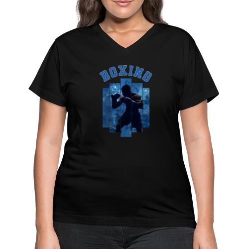 Boxing Never Stops - Women's V-Neck T-Shirt