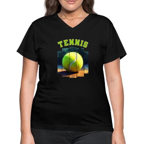 Tennis Vibes Only - Women's V-Neck T-Shirt