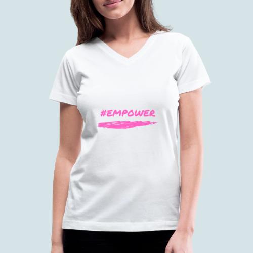 Pink Power - Women's V-Neck T-Shirt