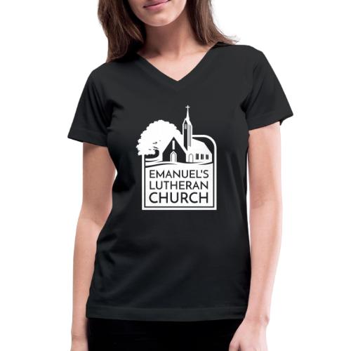Single Vertical white2 - Women's V-Neck T-Shirt
