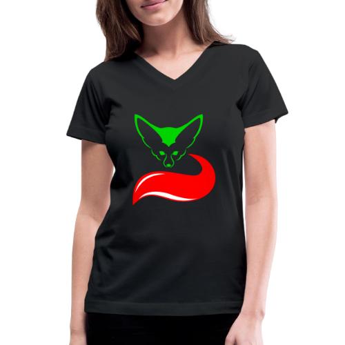 The Fennec, the Desert Fox of Algeria - Women's V-Neck T-Shirt