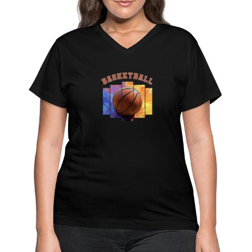 Basketball Pulse - Women's V-Neck T-Shirt