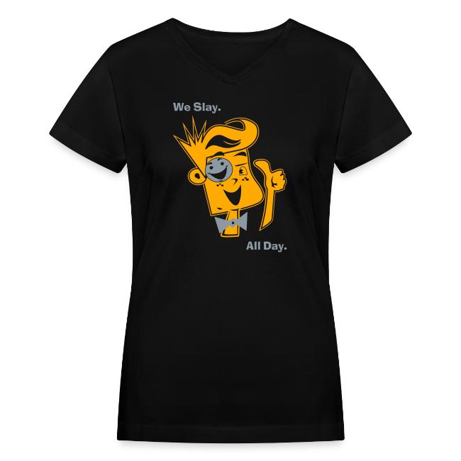 We Slay All Day Shiny Shirt Metallic Silver & Gold