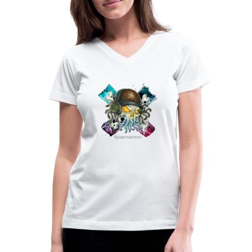 cthulhic Freakhead - Women's V-Neck T-Shirt