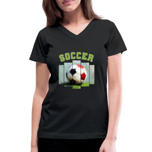 Soccer Core - Women's V-Neck T-Shirt