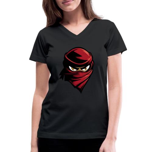 Scarlet Shadow Ninja - Women's V-Neck T-Shirt