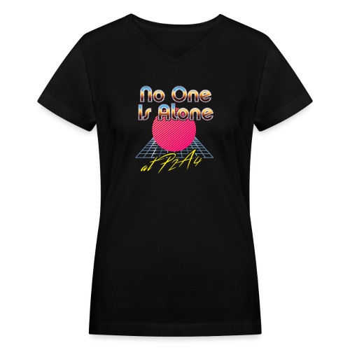 P2A4 Vaporwave No One Is Alone Summer 2020 - Women's V-Neck T-Shirt