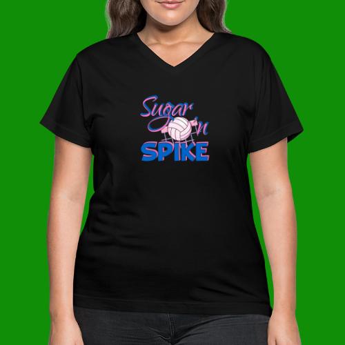 Sugar & SpikeVolleyball - Women's V-Neck T-Shirt