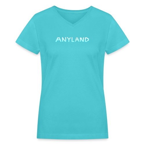 Anyland logo - Women's V-Neck T-Shirt
