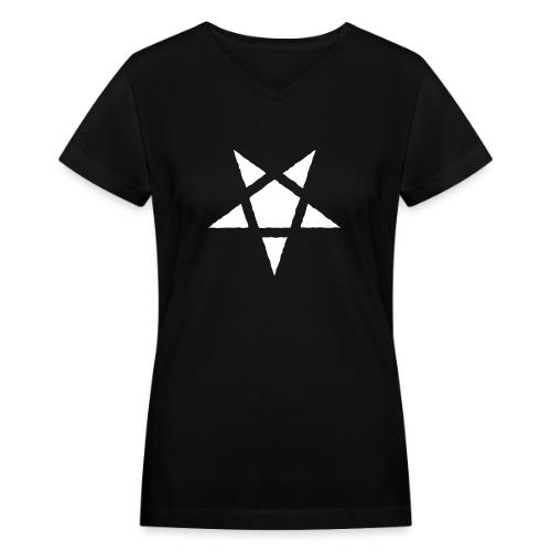 Rugged Pentagram - Women's V-Neck T-Shirt