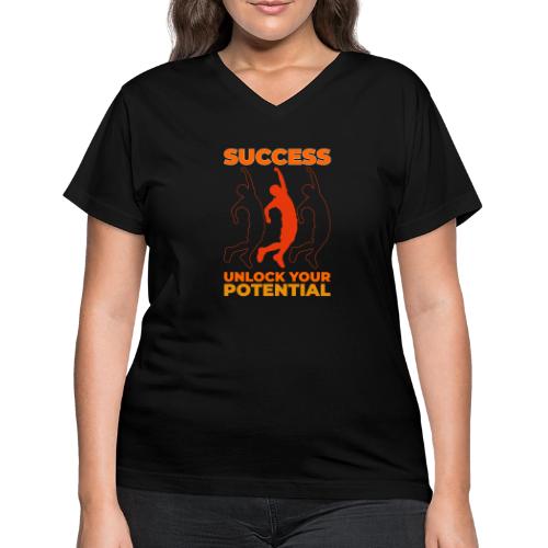 Unlock Success - Women's V-Neck T-Shirt