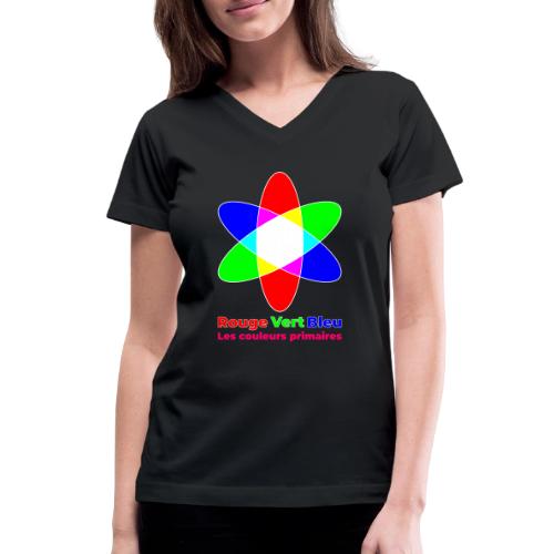 RGB Primary Colors - Women's V-Neck T-Shirt