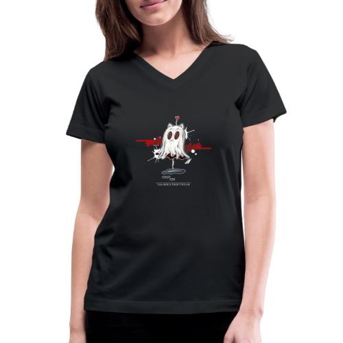 catghost in love - Women's V-Neck T-Shirt