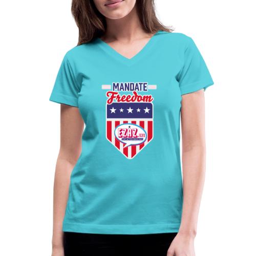 Mandate Freedom (Dark) - Women's V-Neck T-Shirt