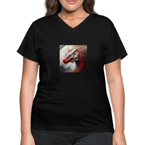 Mystic Dragon Realm - Women's V-Neck T-Shirt