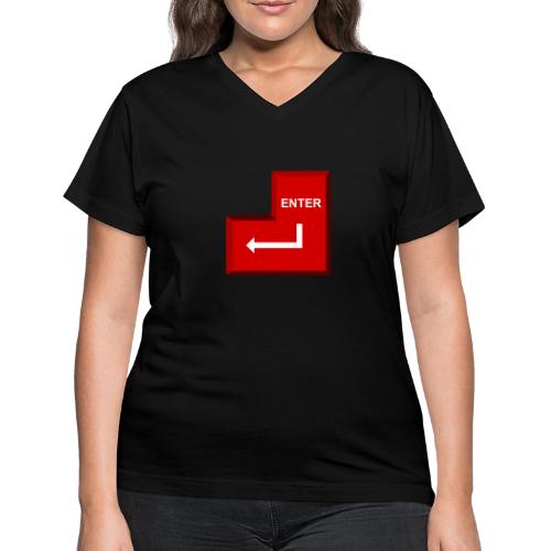 Just Press Enter - Women's V-Neck T-Shirt