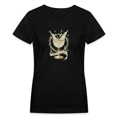 Frosted Chalice Covenant T-Shirt - Women's V-Neck T-Shirt