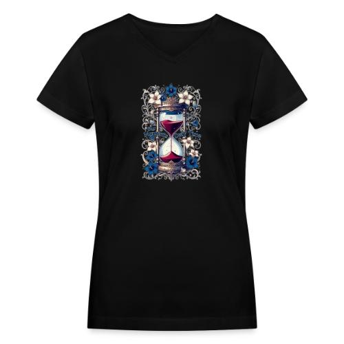 Our Moments Defy Time Hourglass Gifts T-Shirt - Women's V-Neck T-Shirt