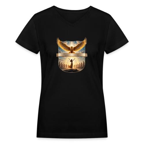 Women’s Day Eagle Matriarch T Shirt,, Gift for Mom - Women's V-Neck T-Shirt