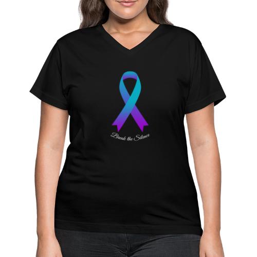 Break the Silence against Sexual & Domestic Abuse - Women's V-Neck T-Shirt