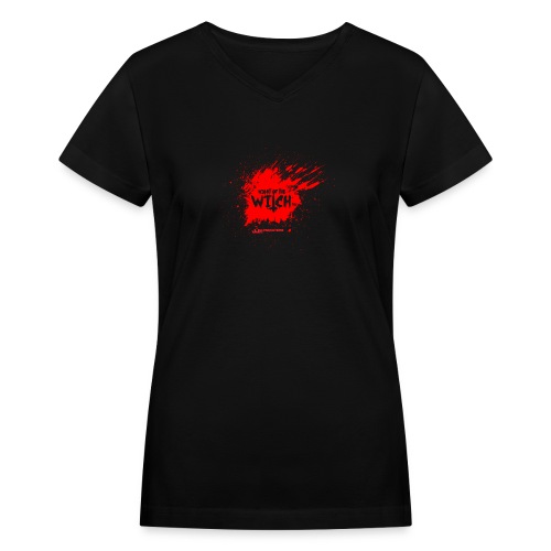 Night of the Witch Splatter Logo - Women's V-Neck T-Shirt
