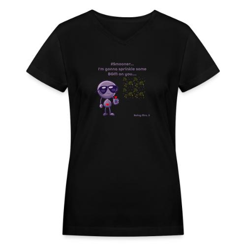 Smoon City_Sprinkle some BGM on you - Women's V-Neck T-Shirt