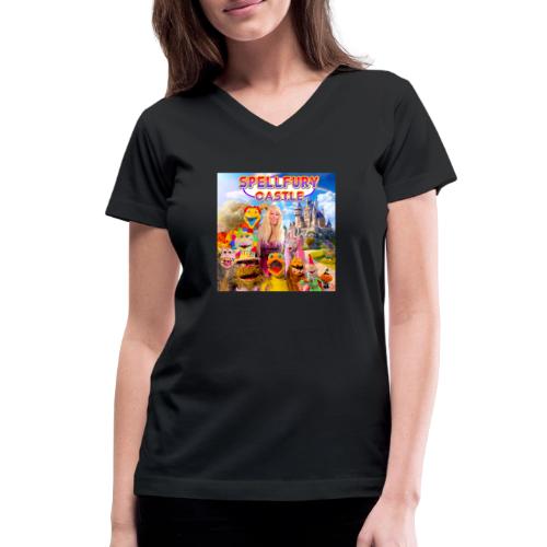 SPELLFURY CASTLE - Women's V-Neck T-Shirt