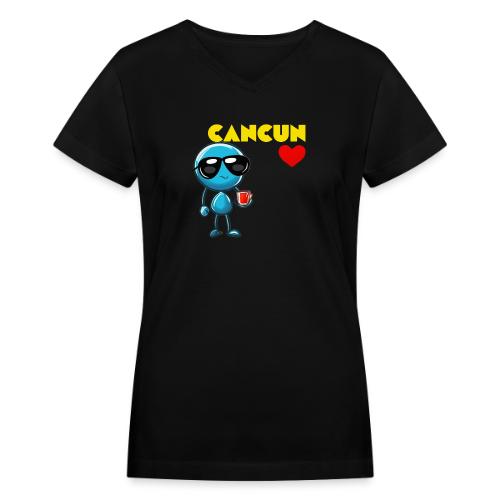 Smoon City_Cancun - Women's V-Neck T-Shirt