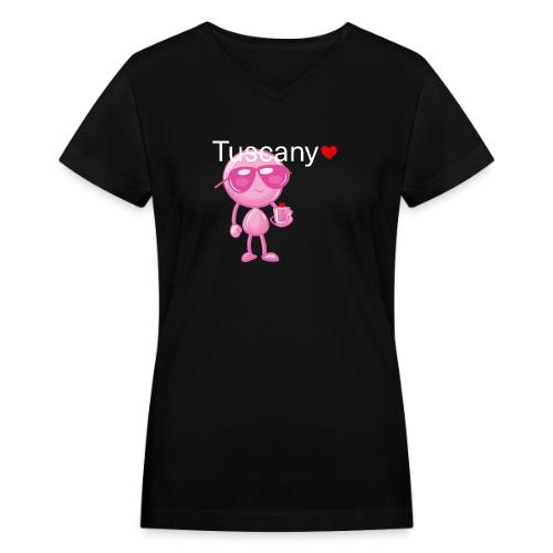Smoon City_Tuscany Pink - Women's V-Neck T-Shirt