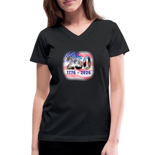 1776 - 2026 | 250 Years USA - Women's V-Neck T-Shirt