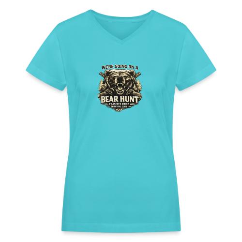 BEAR HUNT - Women's V-Neck T-Shirt