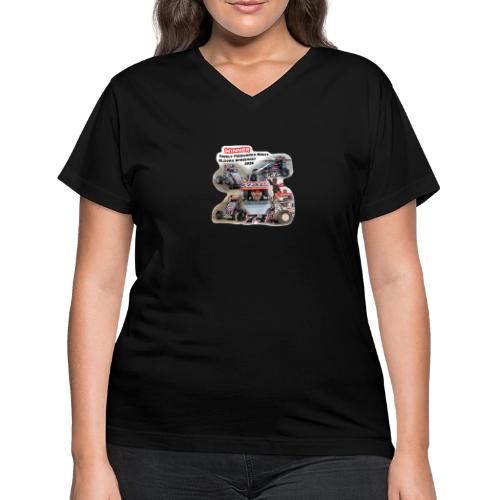 Luke Hall - Eldora Speedway FFN#1 Design 1 - Women's V-Neck T-Shirt