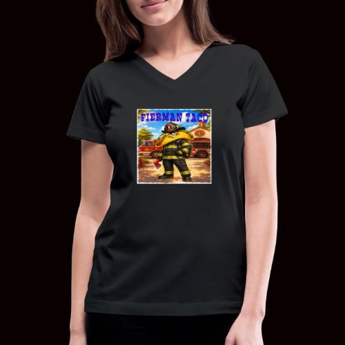 Fireman Taco - Women's V-Neck T-Shirt