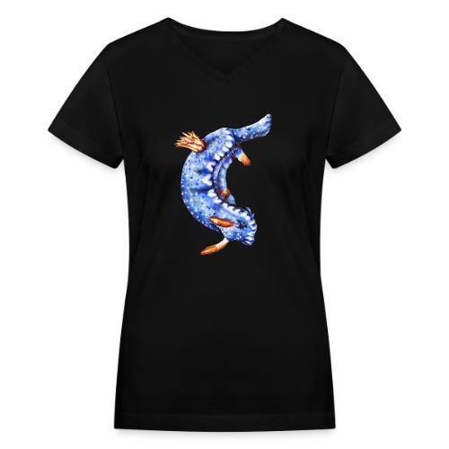 Blue Sea slug - Women's V-Neck T-Shirt