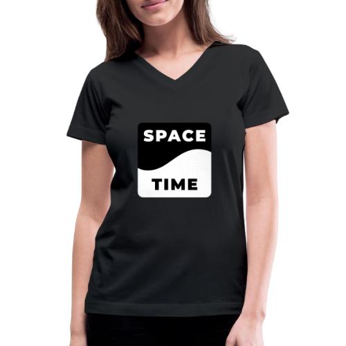 Space-time: Warped Reality - Women's V-Neck T-Shirt