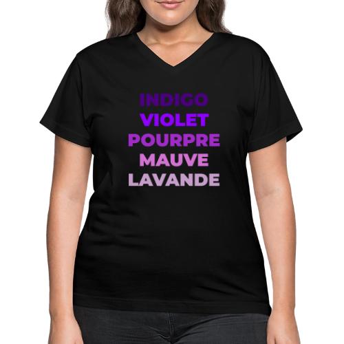 Shades of purple - Women's V-Neck T-Shirt