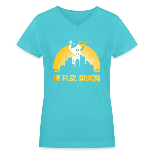 In Play, Run(s) - Women's V-Neck T-Shirt