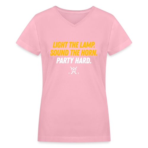 Light the Lamp. Sound the Horn. Party Hard. v2.0 - Women's V-Neck T-Shirt