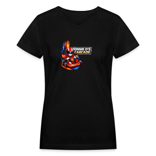 Carcadelogoracer1 - Women's V-Neck T-Shirt