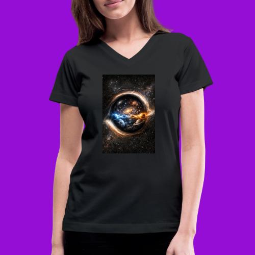 EntangledPhotonsWormhole - Women's V-Neck T-Shirt