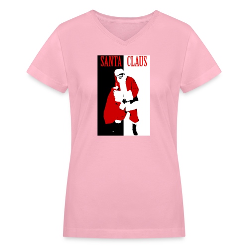 Santa Gangster - Women's V-Neck T-Shirt