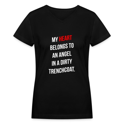 Angel in a Dirty Trenchcoat - Women's V-Neck T-Shirt
