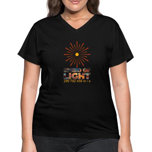 Speed of light - Women's V-Neck T-Shirt