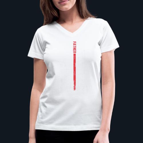 American Best Dad Hero Husband Father - Women's V-Neck T-Shirt