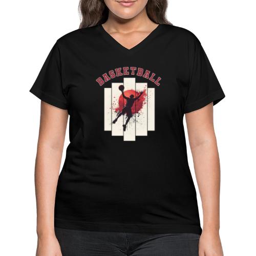 Basketball Energy - Women's V-Neck T-Shirt