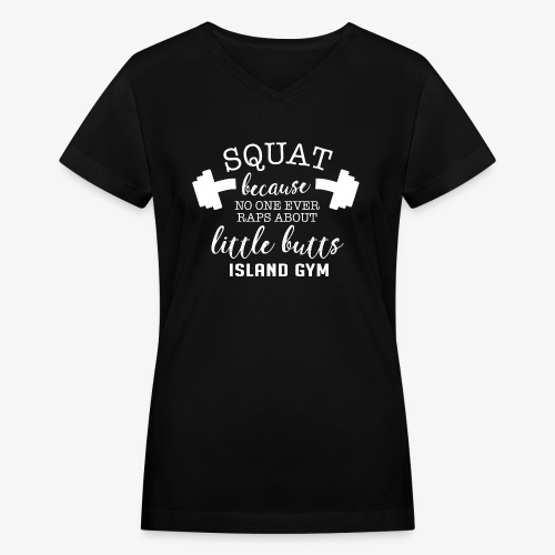 Squat Because color IG - Women's V-Neck T-Shirt