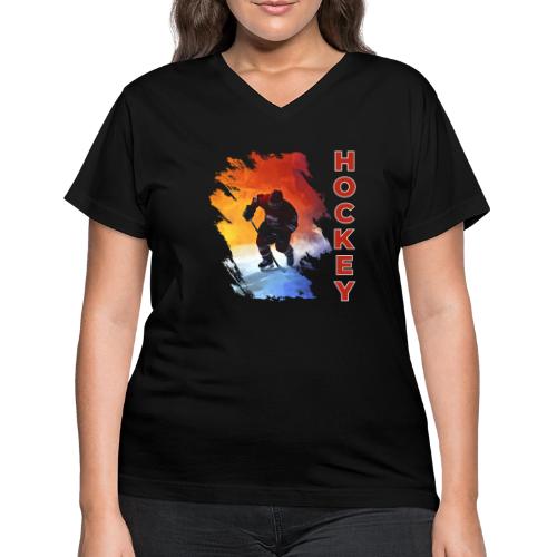 Hockey Energy - Women's V-Neck T-Shirt