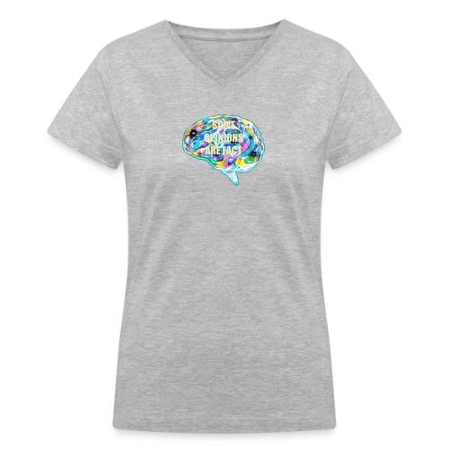 brain fact - Women's V-Neck T-Shirt