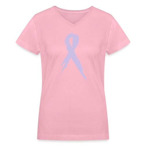 awareness_ribbon - Women's V-Neck T-Shirt